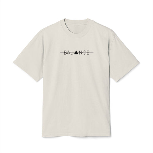 Balance Graphic Tee — Minimal Front Logo & Vertical Back Design