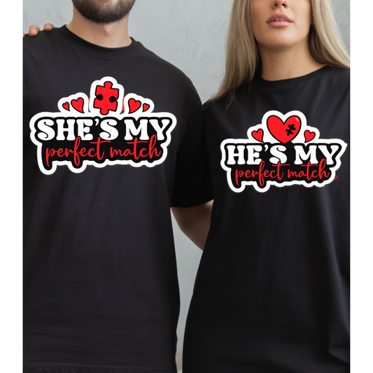 Valentine Day Special Unisex Pair T-shirts for Couples- (Pack of 2)